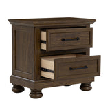 2 Drawer Nightstand With USB Charging Station