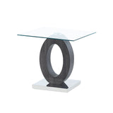 Tracker - End Table - Brown White