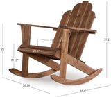 Linon Adirondack Brown Wooden Outdoor Chair