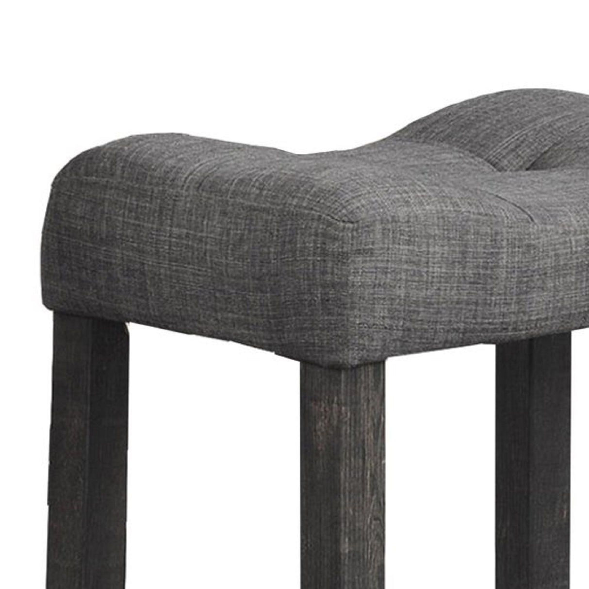 Transitional Counter Dining Set With 4 Tufted Stools