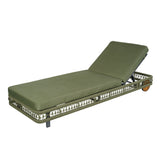Outdoor Chaise Lounge & Wheels, 5 Position Adjustable Backrest