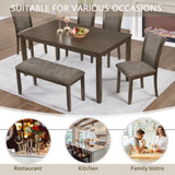 Dining Table Set With Upholstered Chairs, Rectangular Dining Table Set