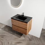 Wall Mounted Bathroom Vanity With Sink, 2 Soft Close Drawers