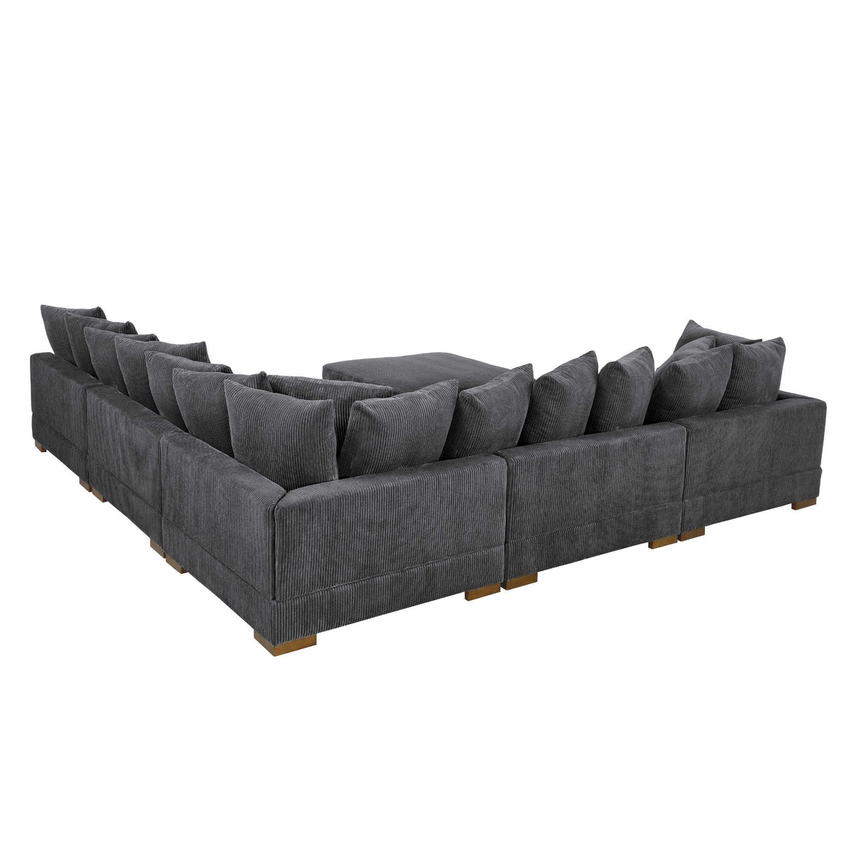 Large Seating Modular Sleeper Sectional - Dark Gray