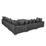 Large Seating Modular Sleeper Sectional - Dark Gray
