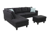 Alger - Left Hand Facing Sofa & Chaise With Ottoman