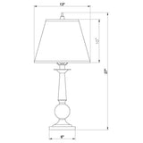 Table Lamps With Cone Shade (Set of 2) - Beige / Brown