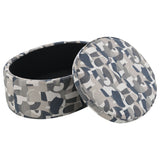 St. Helena - Oval Storage Ottoman With Removable Top - Indigo
