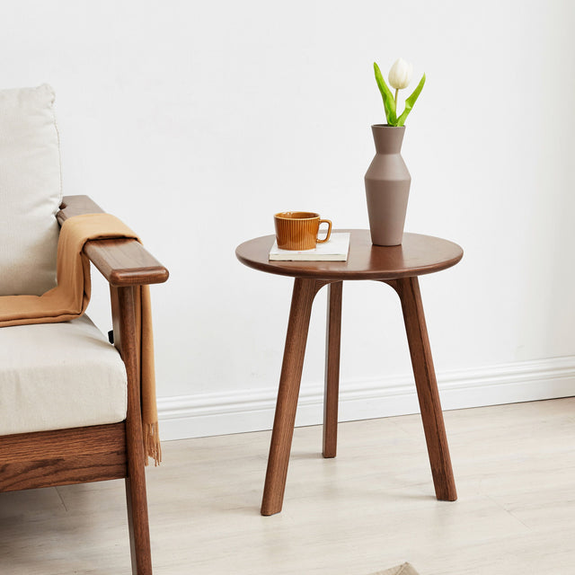 Round Small End Table, Side Table For Bedroom & Balcony - End Tables - Alpine Outlets