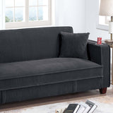 Modern Convertible Sofa With Hidden Storage USB Port, Cup Holder