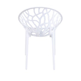 Dining Chair, Transparent Shell Design For Home (Set of 4) - White