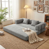 Convertible Sleeper Sofa Bed, 3 Seater Fold Out Couch With Mattress