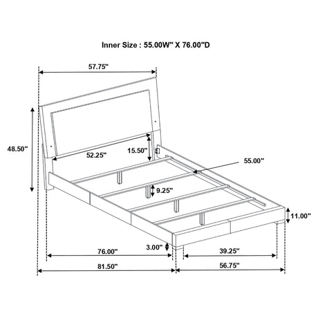 Dulcey - Bedroom Set With LED Lighting
