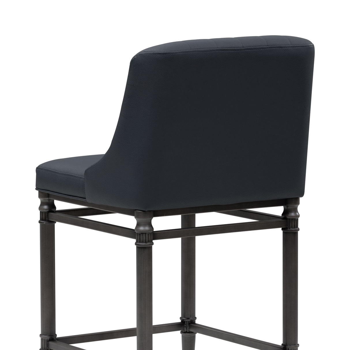Marvin - Steel Frame Faux Leather Upholstered Counter Height Barstool
