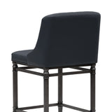 Marvin - Steel Frame Faux Leather Upholstered Counter Height Barstool