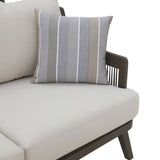 Genova - Patio Sofa With Two Accent Pillows - Gray