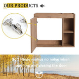 24" Wall Mounted Bathroom Vanity & Sink & Soft Close Door - Imitative Oak / White