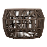 Round Side Table With Rope Frame
