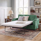 Pull Out Sofa Bed Loveseat With Twin Mattress, Cup Holders And Arm Storage