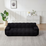 Cloud Series Minimalist Button Tufted Square Arm 3 Seater Sofa