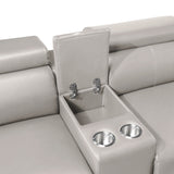 Nova - Sectional With Bluetooth Speaker, LED And Lifting Wine Cabinet