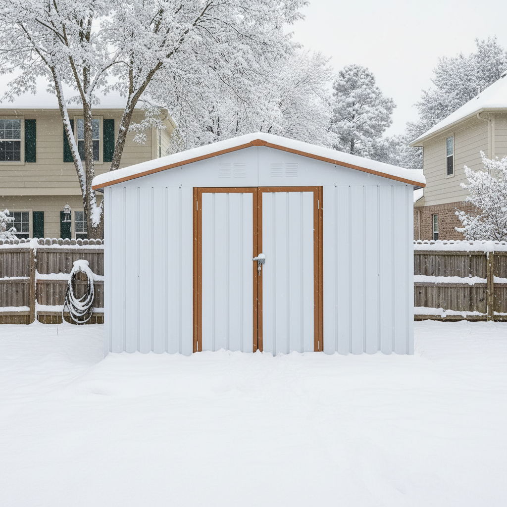 Garden Shed Outdoor Storage Building Waterproof Metal Frame 10x12ft