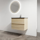 Wall Mounted Bathroom Vanity With Sink, 2 Soft Close Drawers