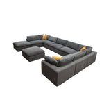 Custom Configuration Modular Sectional & Toss Pillows