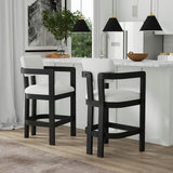 Portland - Arm Barstool (Set of 2) - Black / White