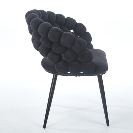 Modern Chair With Tube Legs, Soft Cushions And Comfortable Backrest