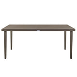 Grenada - Outdoor Aluminum Gray Rectangle Dining Table