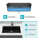 Quartz Kitchen Sink, Granite Composite Workstation Undermount