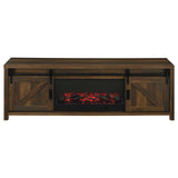 Clover - Fireplace TV Stand - Brown