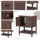 Modern Bathroom Vanity With Sink And Open Shelf