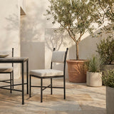 Leni - Outdoor Side Chair With Cushions And Powder Coated Aluminum Frame (Set of 2) - Moonveil / Warm Gray