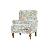 Accent Chair With Floral Upholstery And Nailhead Trim