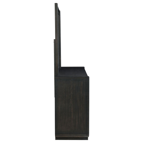 Bangor - 8 Drawer Dresser With Mirror Set - Black