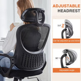 SMUG Office Chair Ergonomic Office Chair High Back Mesh Computer Chair with Adjustable Headrest