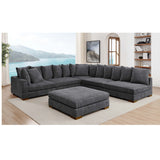 Large Seating Modular Sleeper Sectional - Dark Gray