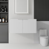 Floating Bathroom Vanity Cabinet With Soft Close Double Doors, Spacious Interior Storage, Wall Mounted, Cabinet Only