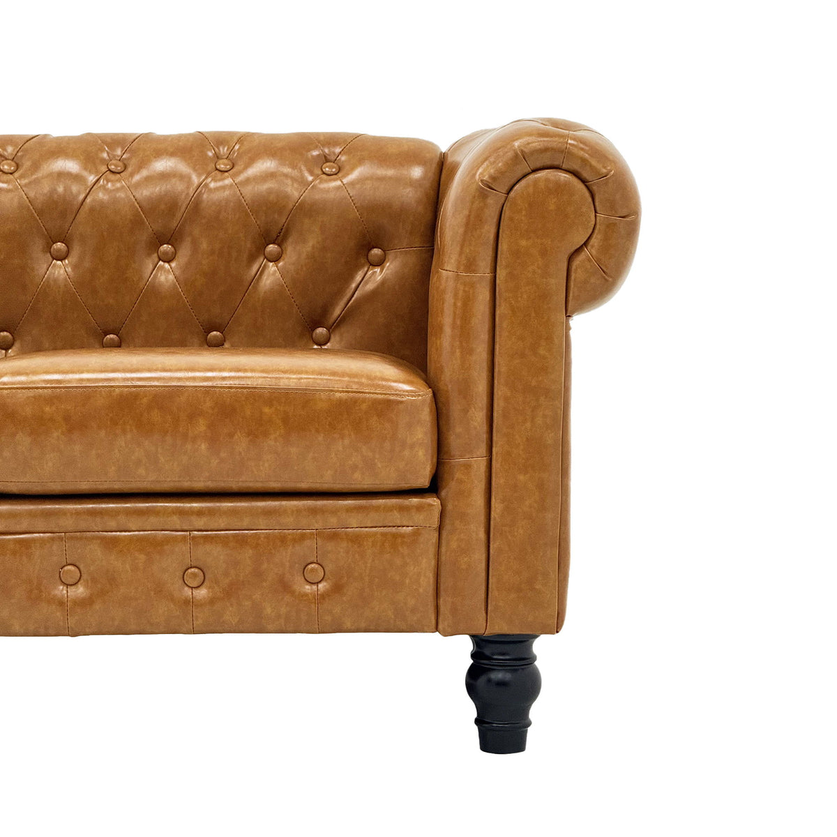 2 Piece Sofa Set With Rolled Armrests