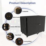 Foldable Sewing Table With Locking Casters
