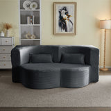 Floor Convertible Sleeper Sofa Bed With 2 Pillows