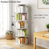 5 Tier Rotating Bookshelf, Spinning Design