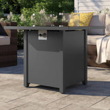 Fire Pit Table Outdoor Heater Propane Gas Burner Steel 30x25in