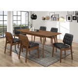 Tufted Back Dining Chairs With Tufted Upholstered Seats And Tapered Legs (Set of 2) - Black