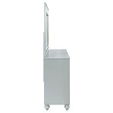Arabesque - 6 Drawer Dresser With Mirror - Silver