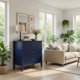 Fluted 3 Drawer Nightstand With Soft Close Slides