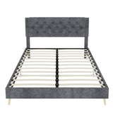 Upholstered Bed With Tufted Headboard