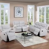 Manual Recliner With Upholstered Seat And Backrest Supportive Headrest